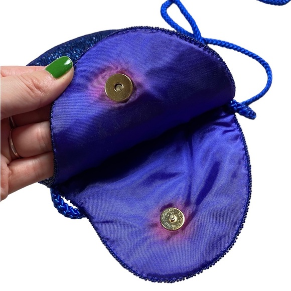Vintage Royal Blue Génie Evening Beaded Bag - Picture 5 of 6